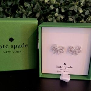 Kate Spade Silver Bow Earrings (Price Firm)